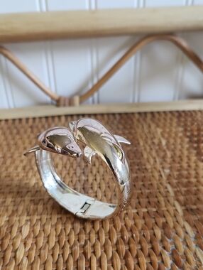 Vintage Dolphin Cuff Bracelet